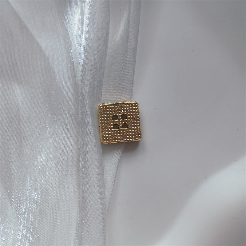 Square Suede Unique Button