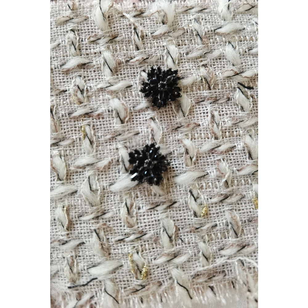 Black snowflake delicate buttons