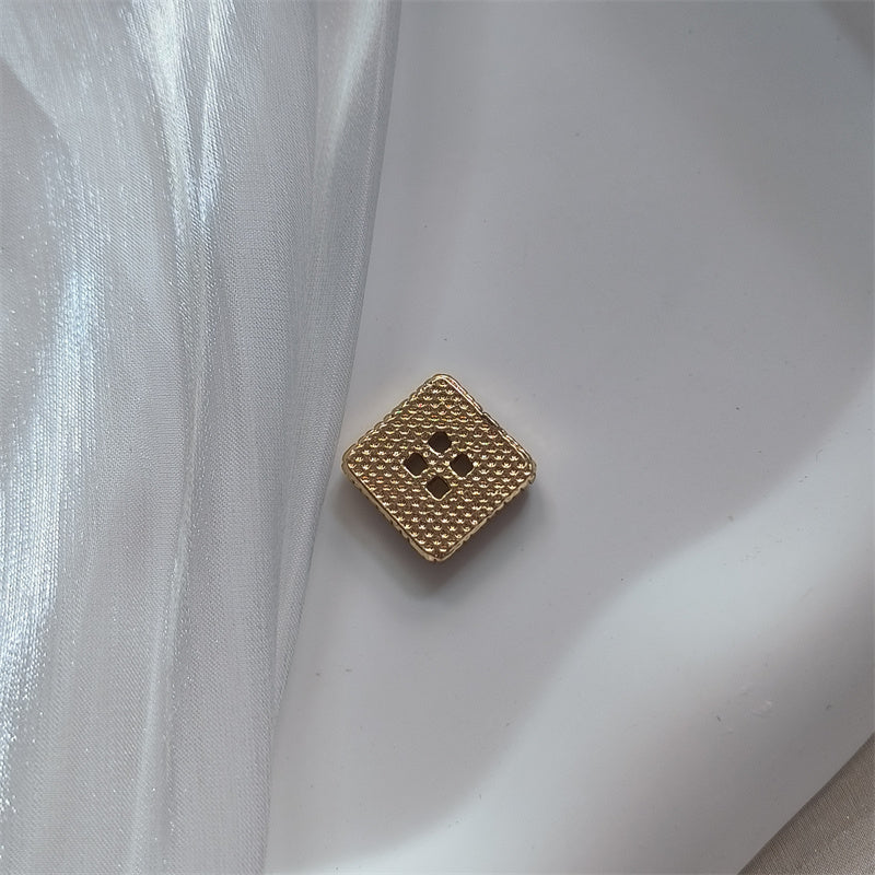 Square Suede Unique Button