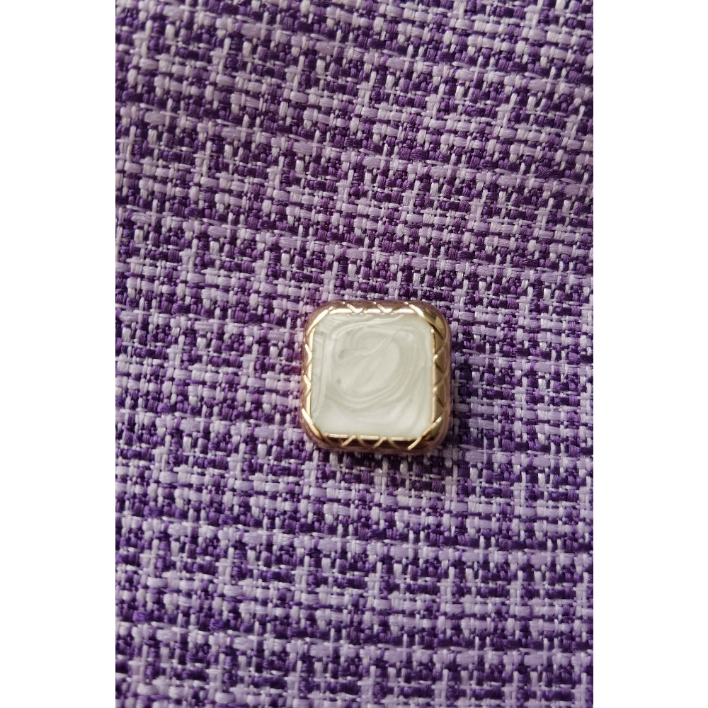 Delicate vintage rectangular glossy buttons