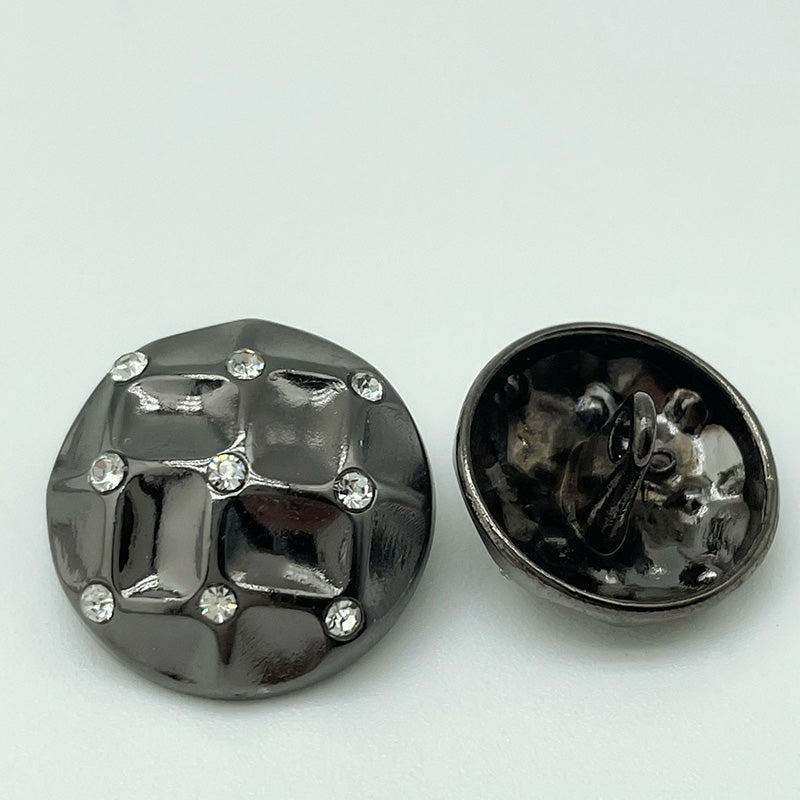 Original Design Metal Check Rhinestone Buttons