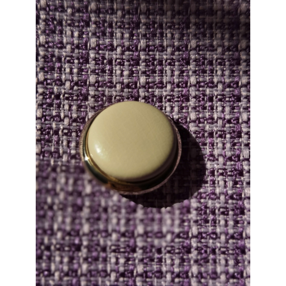 Glossy milk white metal buttons