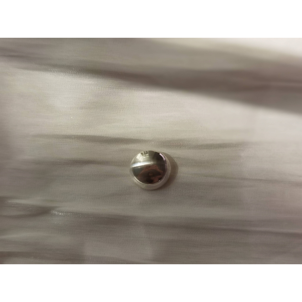 Spherical silver button