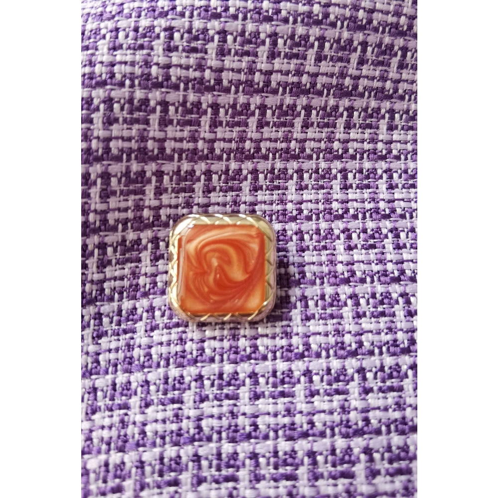 Delicate vintage rectangular glossy buttons