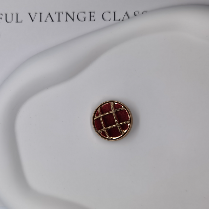 Original Design Velvet Metal Lattice Button