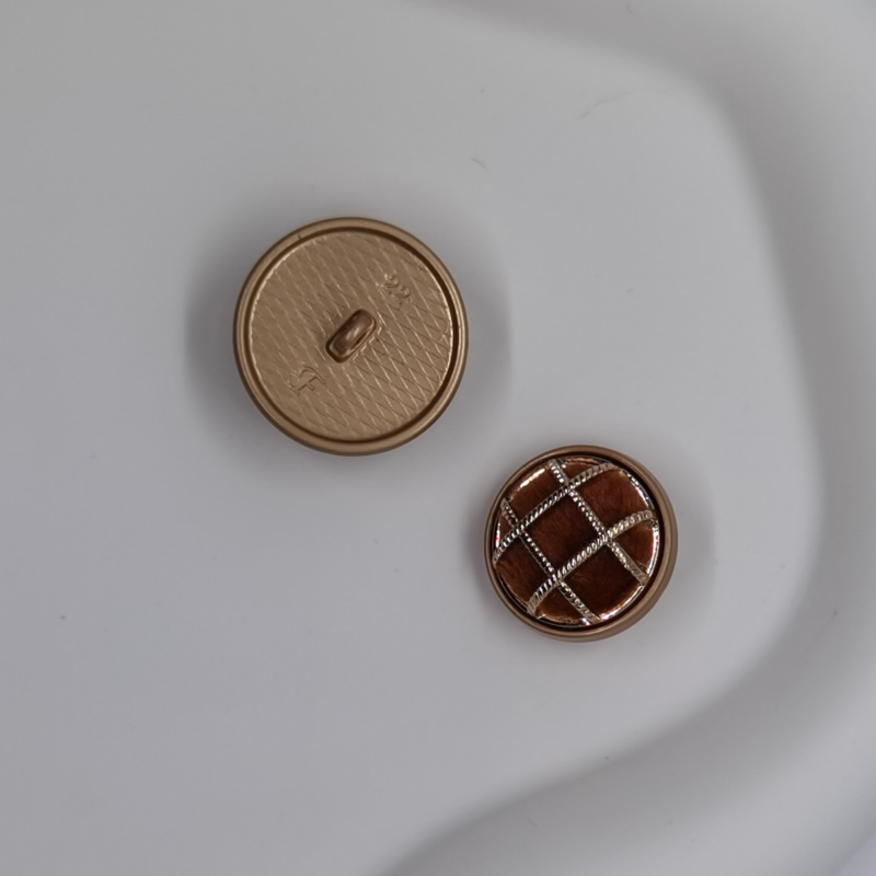 Original Design Velvet Metal Lattice Button