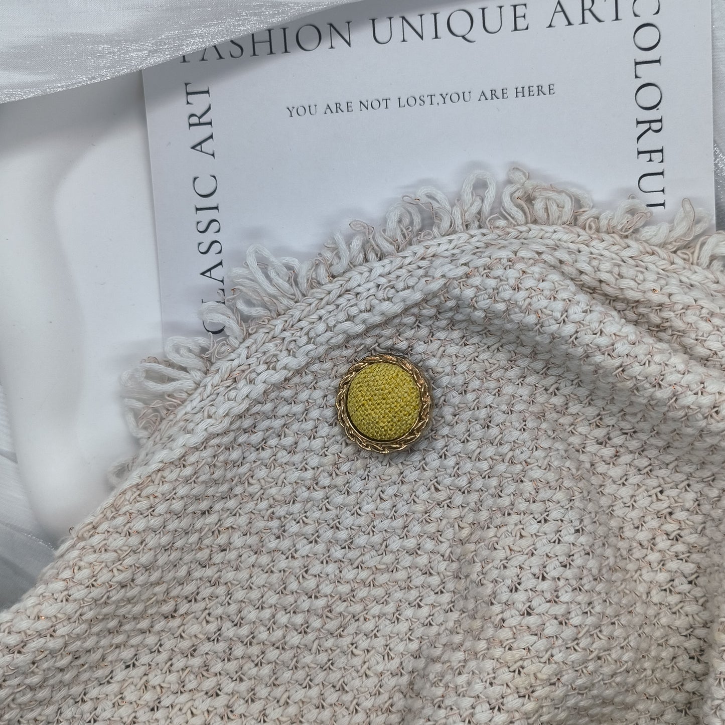 Original Design Yellow Versatile Braided Buttons