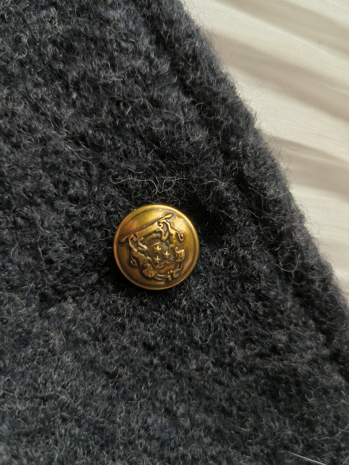 Premium antique bronze vintage lion badge button