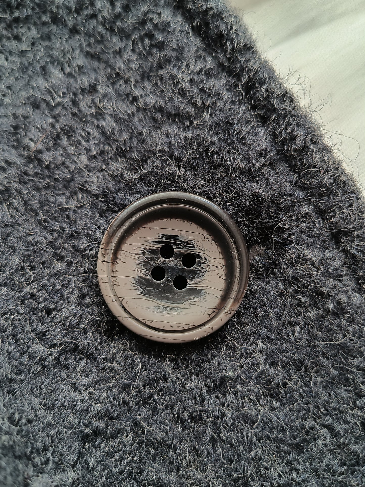 Vintage distressed round button