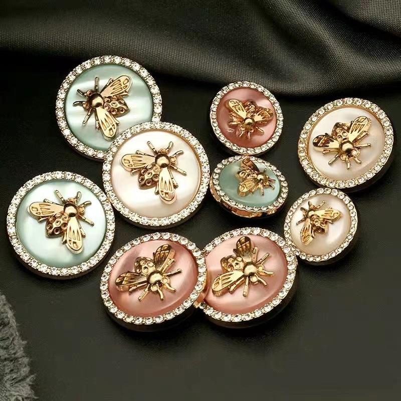 Original Design Bee Studded Button