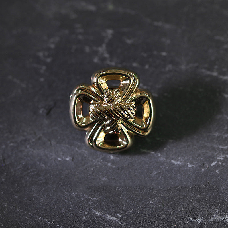 Cross High Foot Hollow Vintage Button