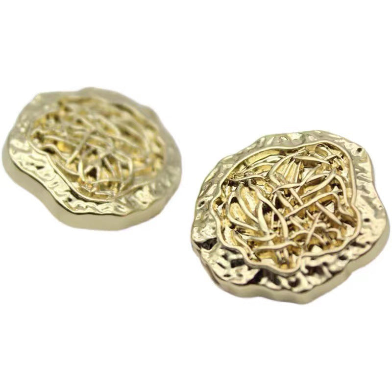 Original Design Golden Flower Metal Button