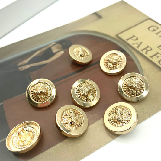 Bee Metal Alloy Button