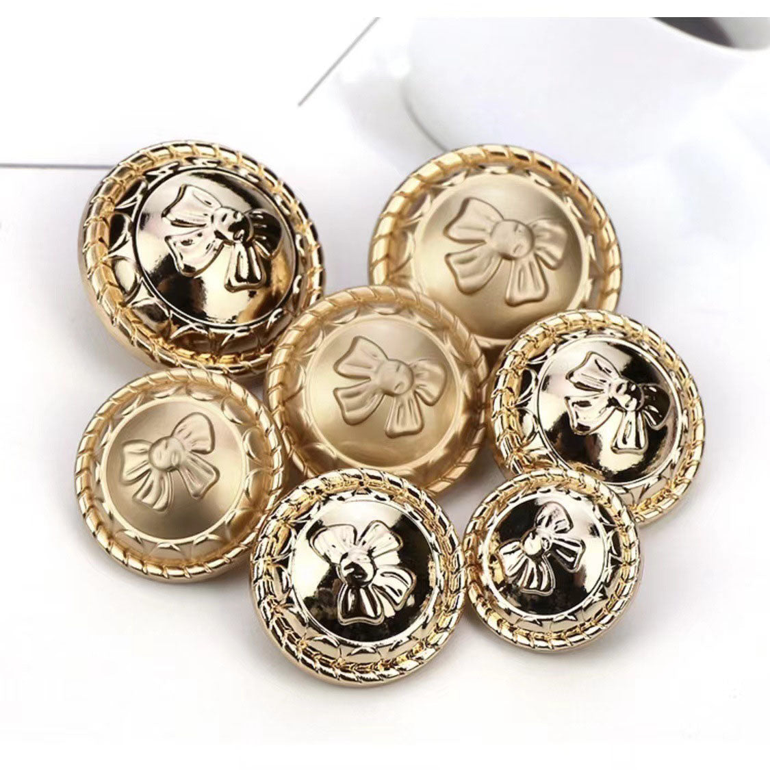 Original Design Metal Bow Cute Button