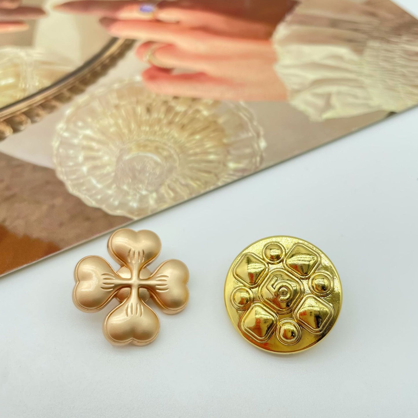 Original Design Round Alloy Button