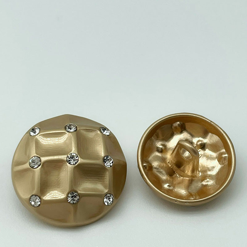 Original Design Metal Check Rhinestone Buttons