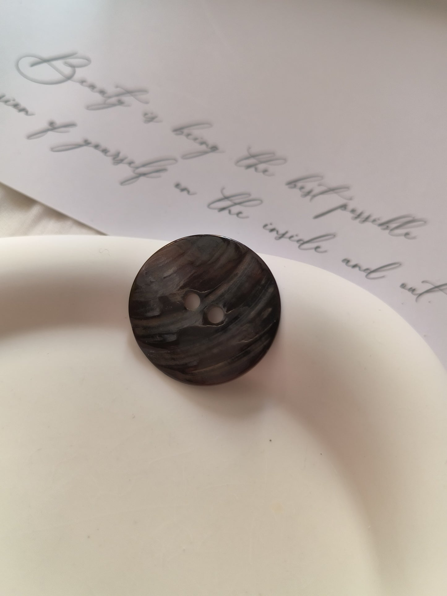 Vintage wood grain dark button