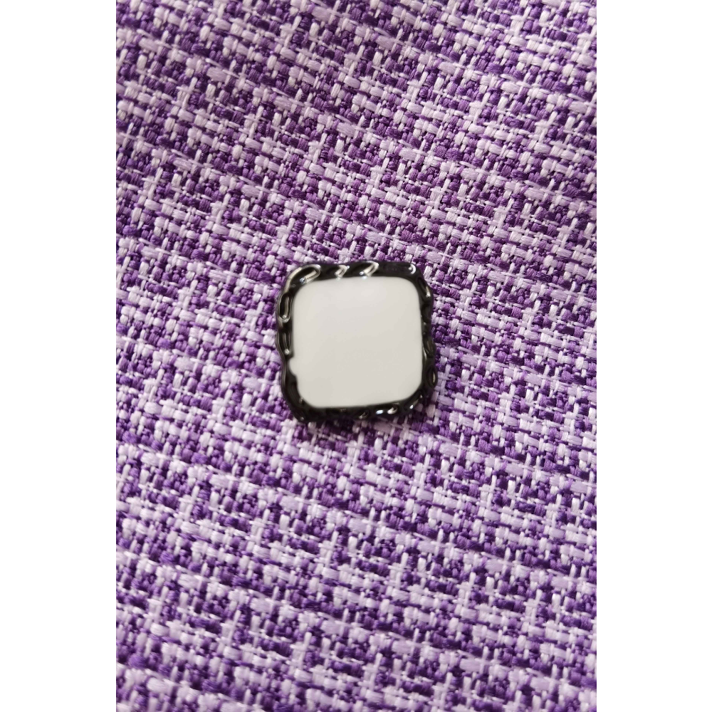 Delicate vintage rectangular glossy buttons