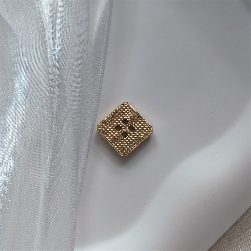 Square Suede Unique Button