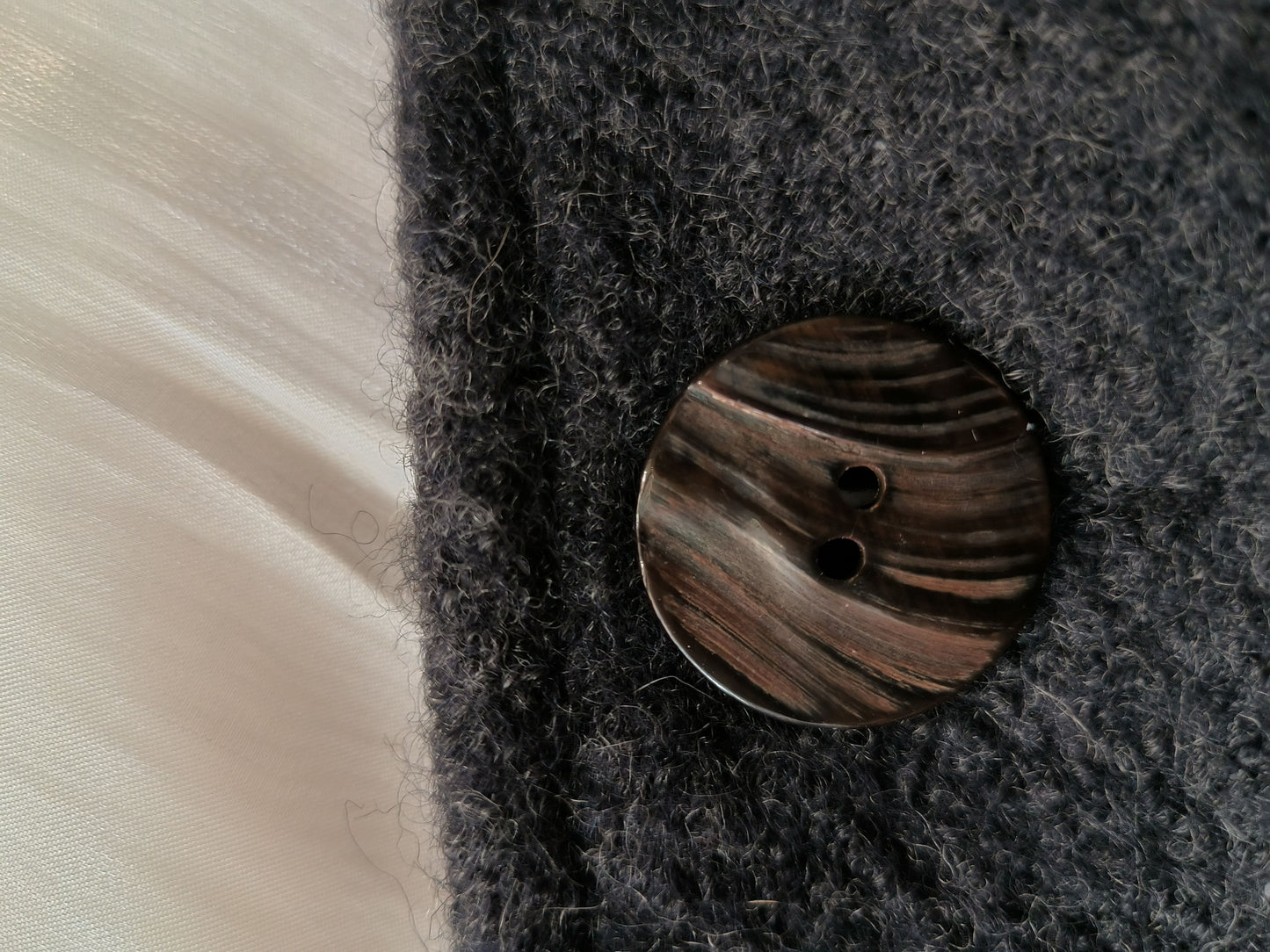 Vintage wood grain dark button